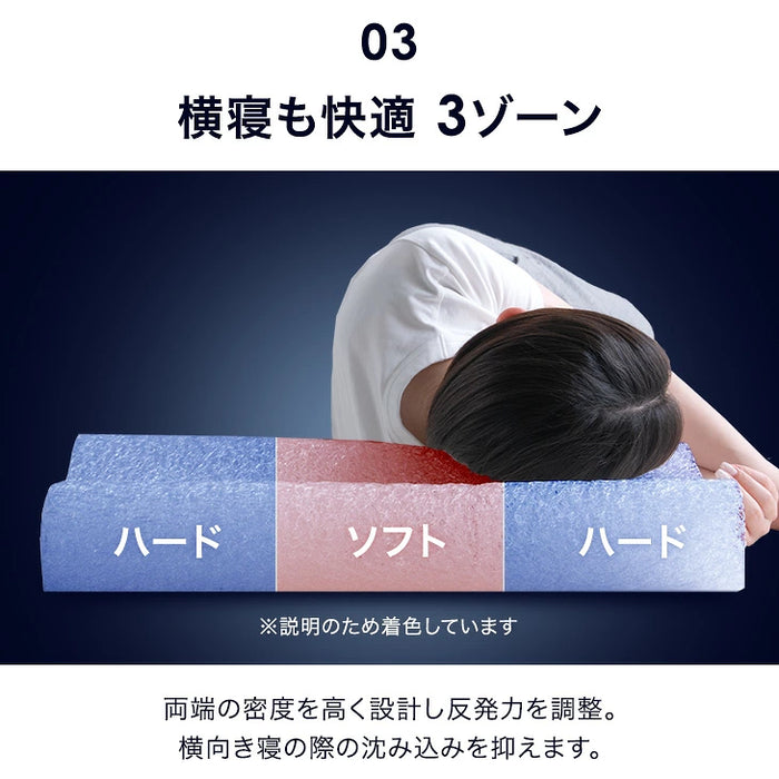 【新発売記念プライス】空気でできた熟睡枕 Goo3D Air 枕 カバー付 洗える 防ダニ 高反発 日本製 体圧分散 ウェーブ型〔51300051〕