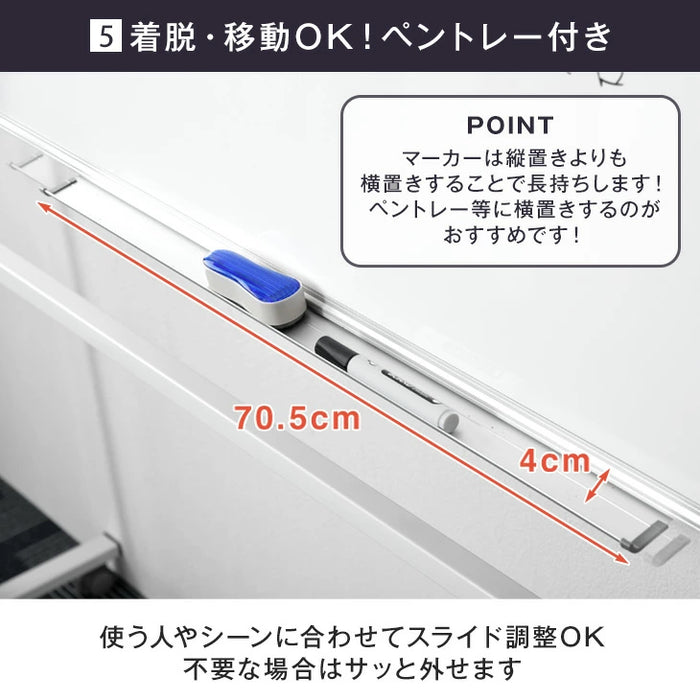 法人様限定 ホワイトボード 180×90 両面仕様 壁面取付も対応 360°回転 キャスター付き 〔64500003〕