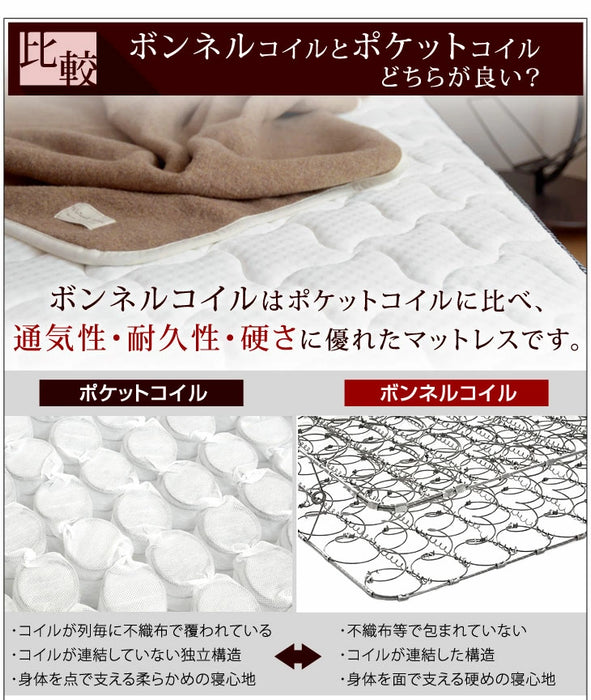 [シングル］ボンネルコイルマットレス 通気性抜群 3Dメッシュ〔65090104〕