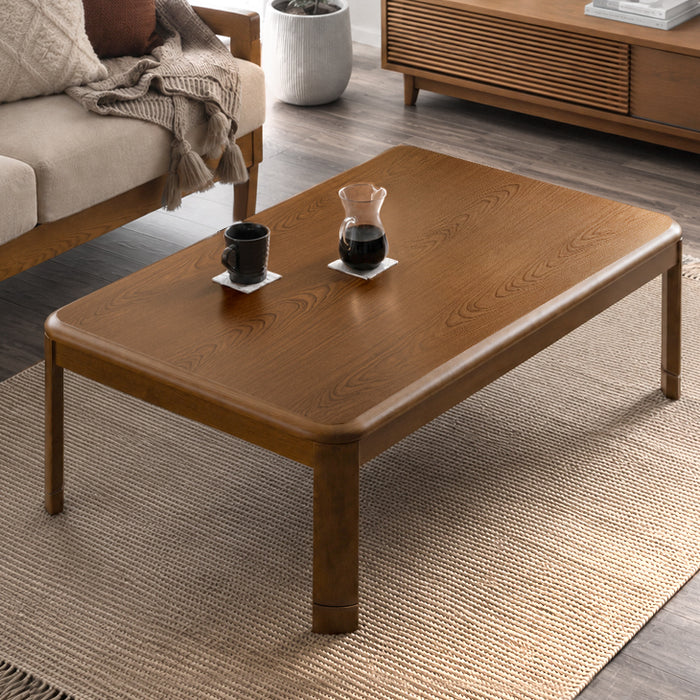 ［120×75cm］傷に強いUV塗装 こたつ テーブル単品 長方形 石英管ヒーター 継ぎ脚 コード収納BOX〔21300040〕