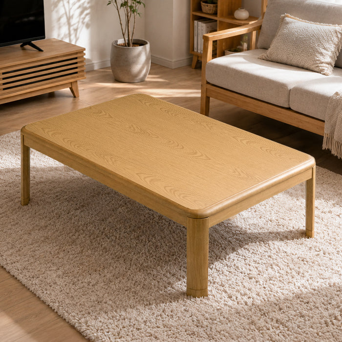［120×75cm］傷に強いUV塗装 こたつ テーブル単品 長方形 石英管ヒーター 継ぎ脚 コード収納BOX〔21300040〕
