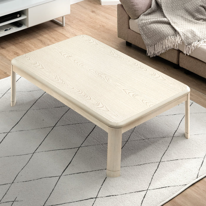 ［120×75cm］傷に強いUV塗装 こたつ テーブル単品 長方形 石英管ヒーター 継ぎ脚 コード収納BOX〔21300040〕