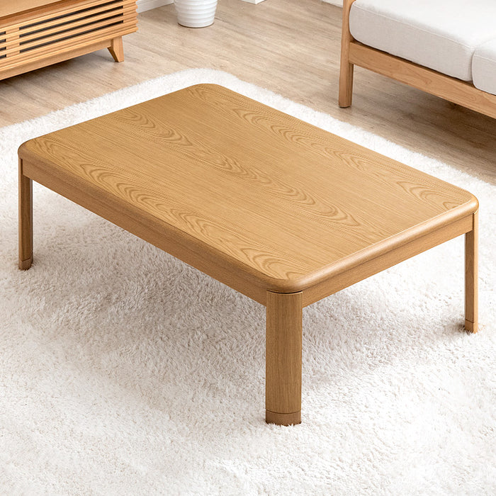 ［120×75cm］傷に強いUV塗装 こたつ テーブル単品 長方形 600W ハロゲンヒーター 手元コントローラー 継ぎ脚 コード収納ボックス〔68140094〕