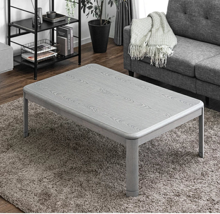 ［120×75cm］傷に強いUV塗装 こたつ テーブル単品 長方形 600W ハロゲンヒーター 手元コントローラー 継ぎ脚 コード収納ボックス〔68140094〕