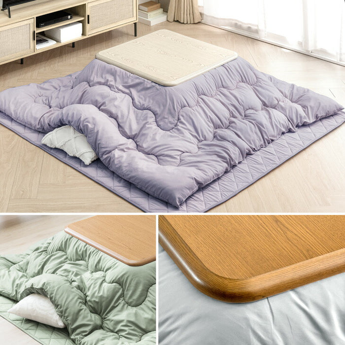 ［3点セット・フランネル］速暖2秒！600Wハロゲンヒーター こたつ 80×80 掛敷布団〔21310006〕