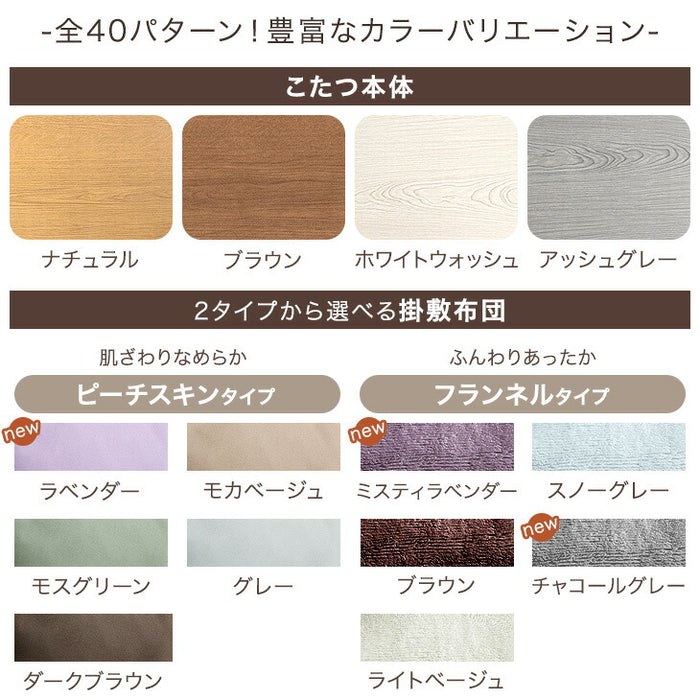 ［3点セット・フランネル］速暖2秒！600Wハロゲンヒーター こたつ 80×80 掛敷布団〔21310006〕