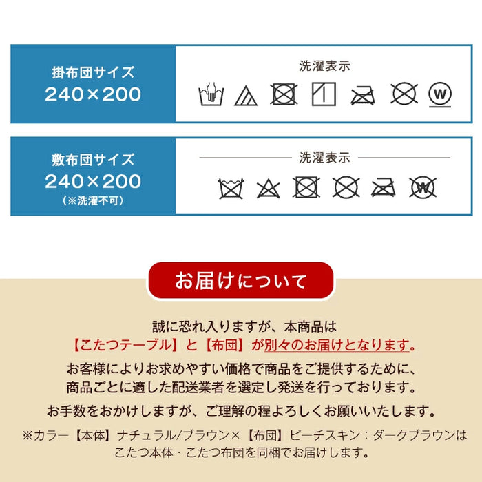 ［3点セット］［フランネル］ 傷に強いUV天板 こたつ 120×75 こたつテーブル + こたつ掛敷布団〔21310010〕