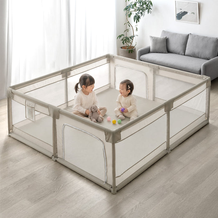 【新発売記念プライス】[180×200cm]メッシュ ベビーサークル ハイタイプ 高さ65cm 軽量〔24610065〕