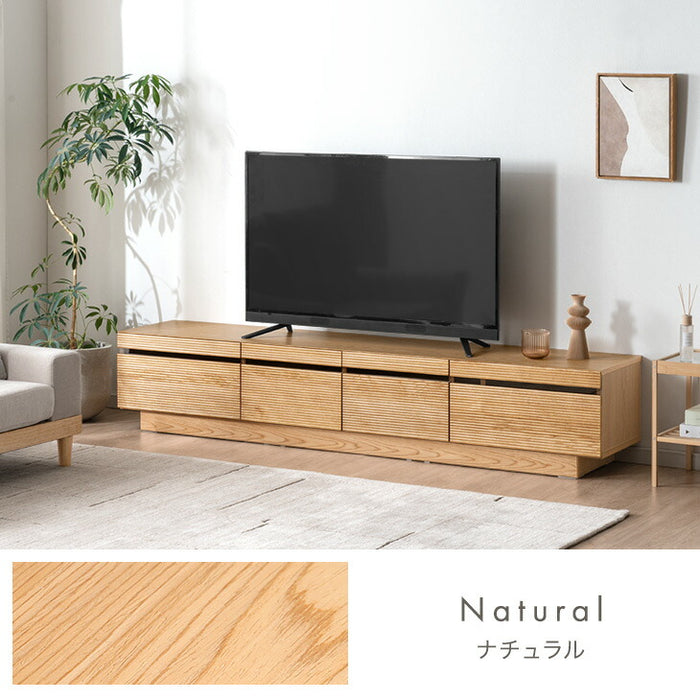 ［幅210cm］テレビ台 完成品 アッシュ 木製 北欧 ロータイプ キャビネット テレビボード【搬入設置込み】【超大型商品】〔99901212〕