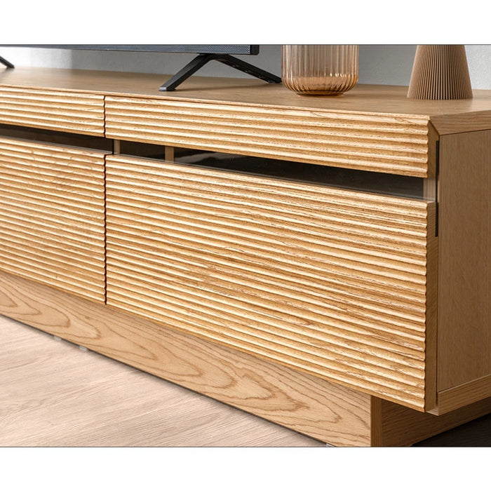 ［幅180cm］テレビ台 完成品 アッシュ 木製 北欧 ロータイプ キャビネット テレビボード【超大型商品】〔71020060〕