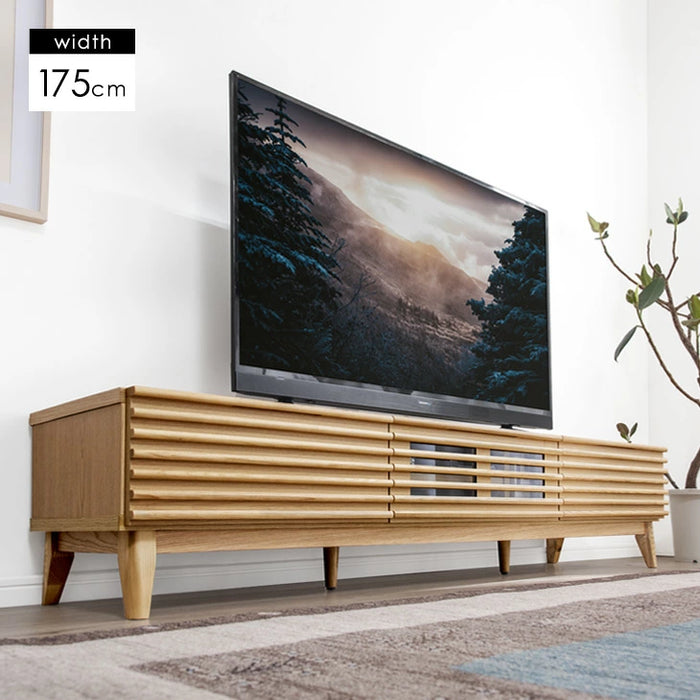 [幅175cm]テレビ台 完成品 アッシュ 無垢材 おしゃれ 天然木 ウォールナット【超大型商品】 〔71020082〕