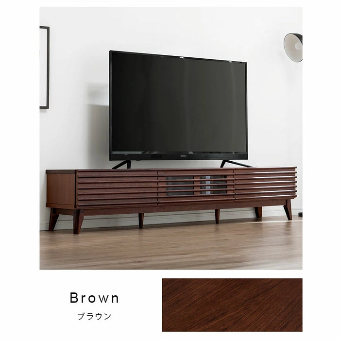 [幅175cm]テレビ台 完成品 アッシュ 無垢材 おしゃれ 天然木 ウォールナット【超大型商品】 〔71020082〕
