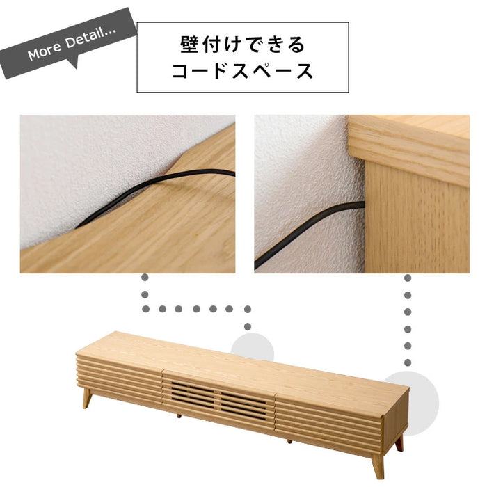 [幅175cm]テレビ台 完成品 アッシュ 無垢材 おしゃれ 天然木 ウォールナット【超大型商品】 〔71020082〕