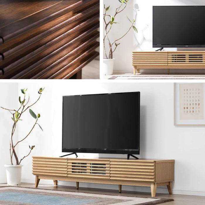[幅175cm]テレビ台 完成品 アッシュ 無垢材 おしゃれ 天然木 ウォールナット【超大型商品】 〔71020082〕