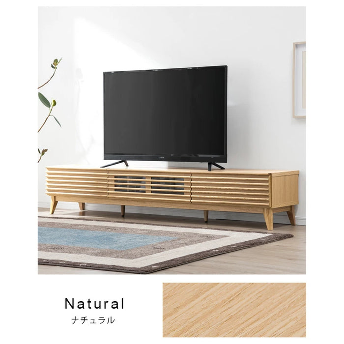 [幅200cm] テレビ台完成品 アッシュ 無垢材 おしゃれ 天然木 ウォールナット デザイン【超大型商品】 〔71020083〕
