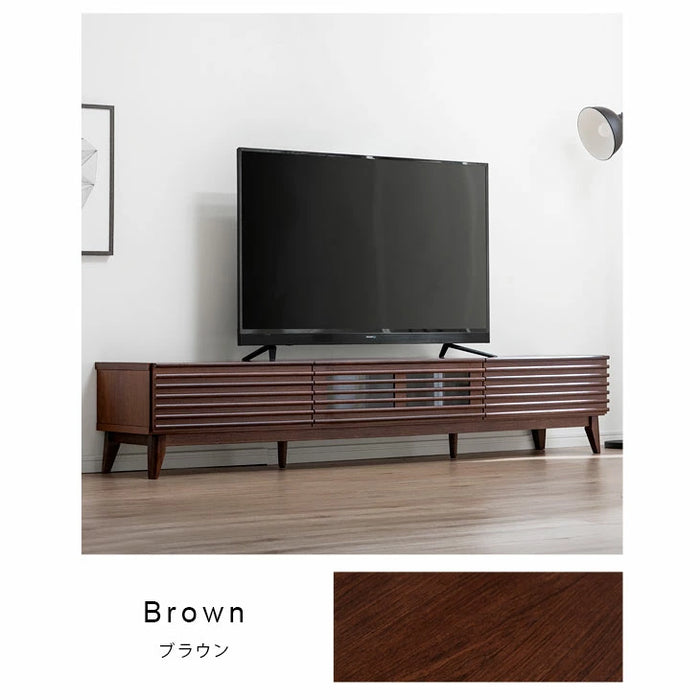 [幅200cm] テレビ台完成品 アッシュ 無垢材 おしゃれ 天然木 ウォールナット デザイン【超大型商品】 〔71020083〕