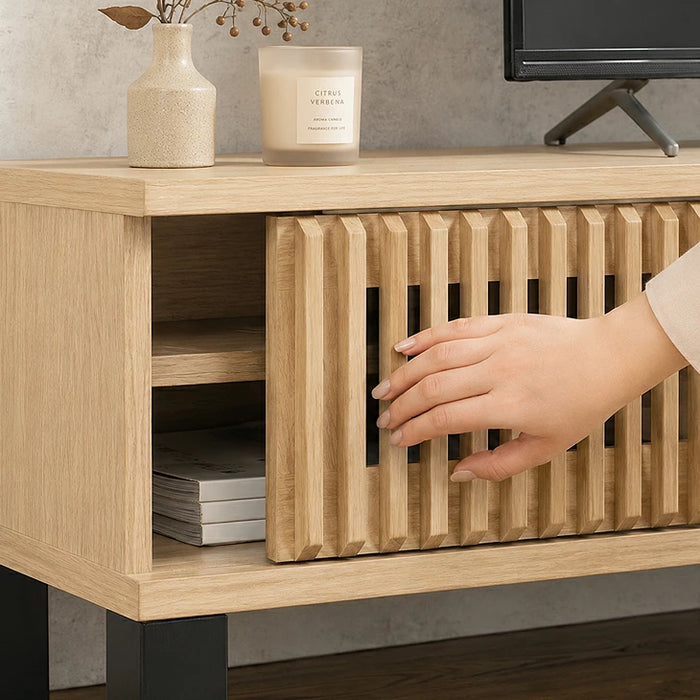 ［幅150cm］テレビ台 天然木 完成品 ローボード 北欧 モダン 脚付き【超大型商品】〔71050005〕