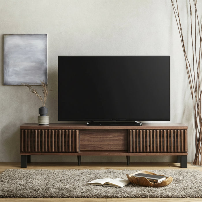 ［幅170cm］テレビ台 天然木 完成品 ローボード 北欧 モダン 脚付き【超大型商品】〔71050006〕