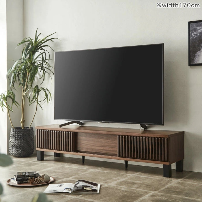 ［幅150cm］テレビ台 天然木 完成品 ローボード 北欧 モダン 脚付き【超大型商品】〔71050005〕