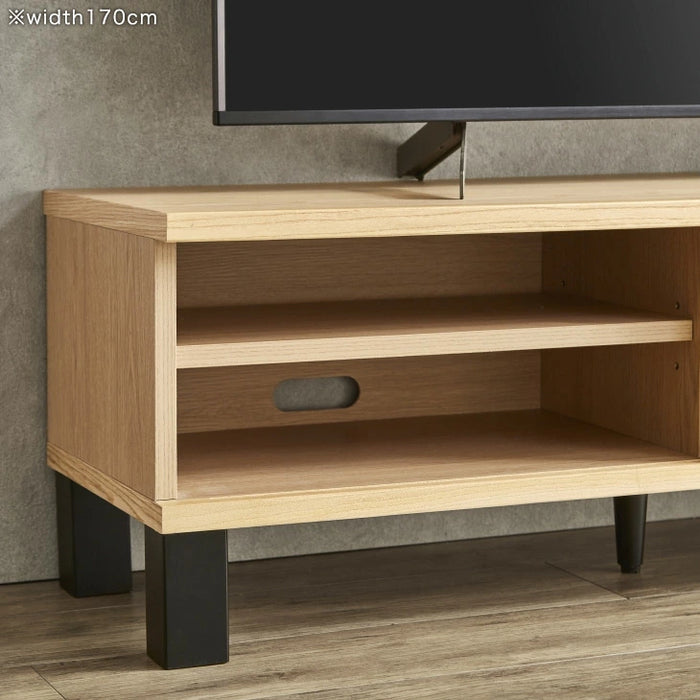 ［幅150cm］テレビ台 天然木 完成品 ローボード 北欧 モダン 脚付き【超大型商品】〔71050005〕