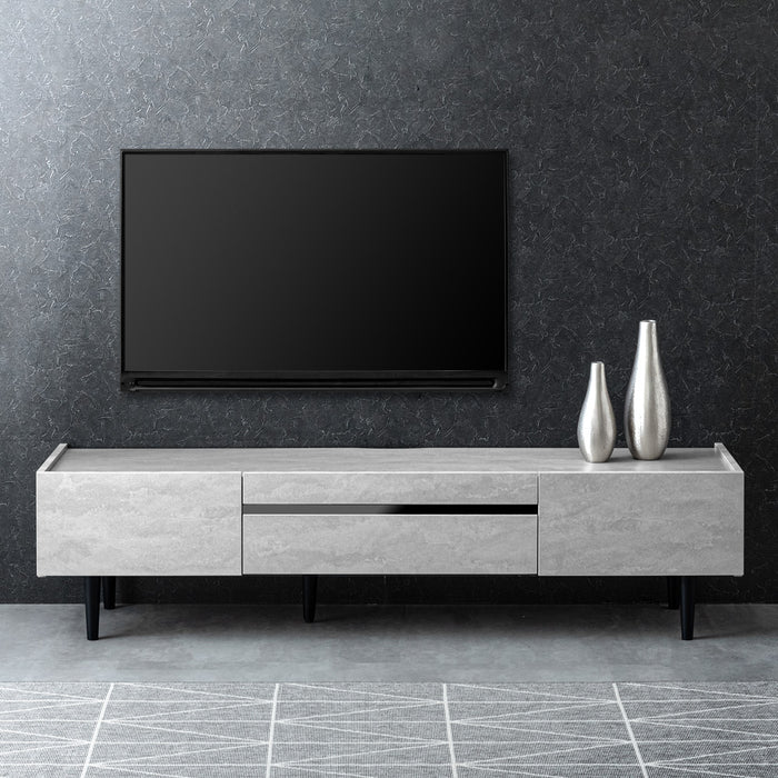 ［幅160cm］テレビ台 完成品 テレビボード 32型 ストーン調 TV台 ローボード【超大型商品】〔71050008〕