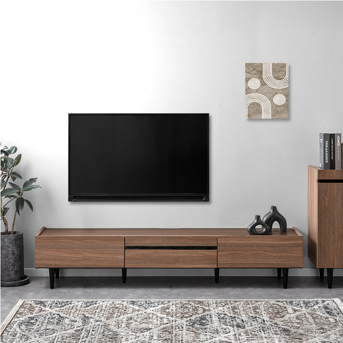 ［幅200cm］テレビ台  完成品 テレビボード 50型 ストーン調 TV台 ローボード【超大型商品】〔71050010a〕