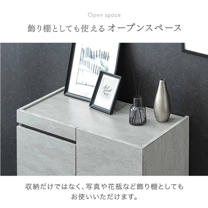［幅80cm］キャビネット メラミン天板 完成品 サイドチェスト 扉 収納 木製 サイドボード【超大型商品】〔71050009a〕