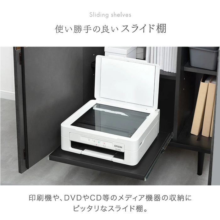 ［幅80cm］キャビネット メラミン天板 完成品 サイドチェスト 扉 収納 木製 サイドボード【超大型商品】〔71050009a〕