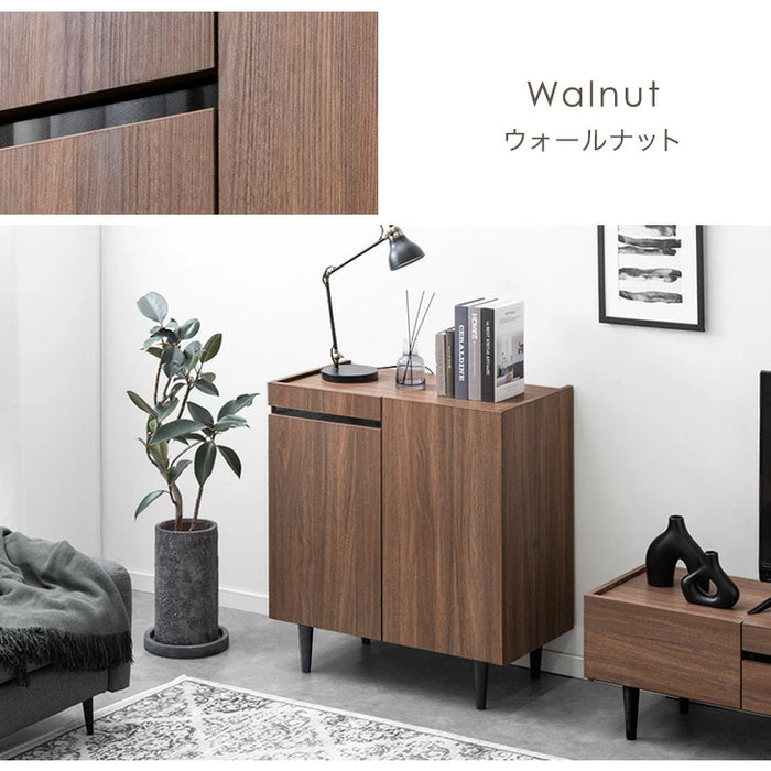 ［幅80cm］キャビネット メラミン天板 完成品 サイドチェスト 扉 収納 木製 サイドボード【超大型商品】〔71050009a〕