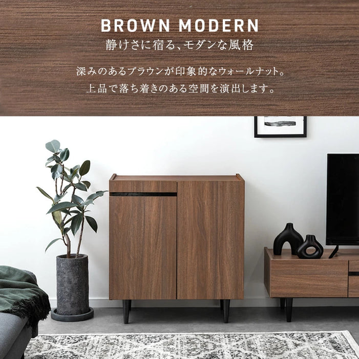 ［幅80cm］キャビネット メラミン天板 完成品 サイドチェスト 扉 収納 木製 サイドボード【超大型商品】〔71050009a〕