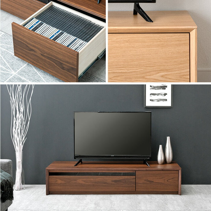[幅150] 天然木 テレビボード 完成品 収納 木製 テレビボード ローボード テレビラック【超大型商品】〔71050011〕