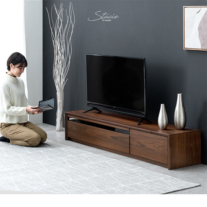 [幅150] 天然木 テレビボード 完成品 収納 木製 テレビボード ローボード テレビラック【超大型商品】〔71050011〕