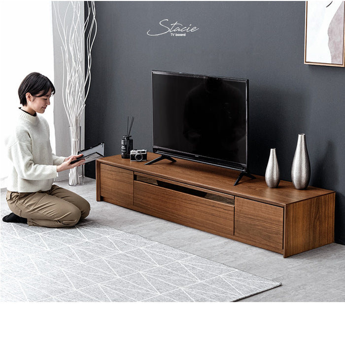 [幅180] 天然木 テレビボード 完成品 収納 木製 テレビボード ローボード テレビラック【搬入設置込み】【超大型商品】〔99901192〕