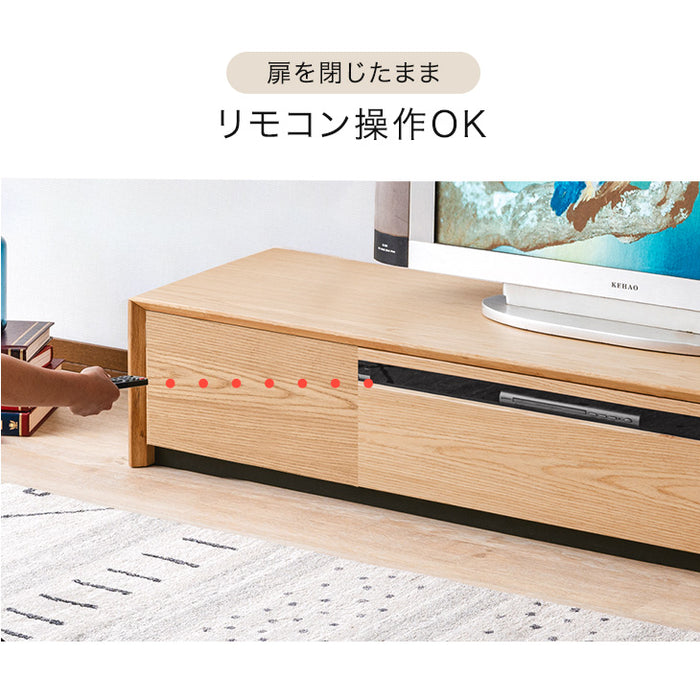 [幅180] 天然木 テレビボード 完成品 収納 木製 テレビボード ローボード テレビラック【搬入設置込み】【超大型商品】〔99901192〕