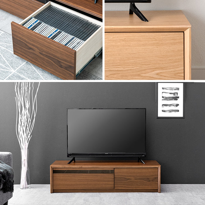 [幅120] 天然木 テレビボード 完成品 収納 木製 テレビボード ローボード テレビラック【超大型商品】〔71050013〕