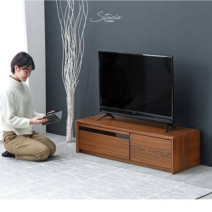 [幅120] 天然木 テレビボード 完成品 収納 木製 テレビボード ローボード テレビラック【超大型商品】〔71050013〕