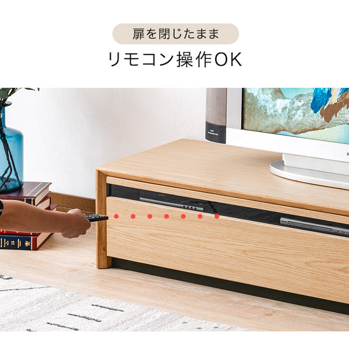 [幅120] 天然木 テレビボード 完成品 収納 木製 テレビボード ローボード テレビラック【超大型商品】〔71050013〕