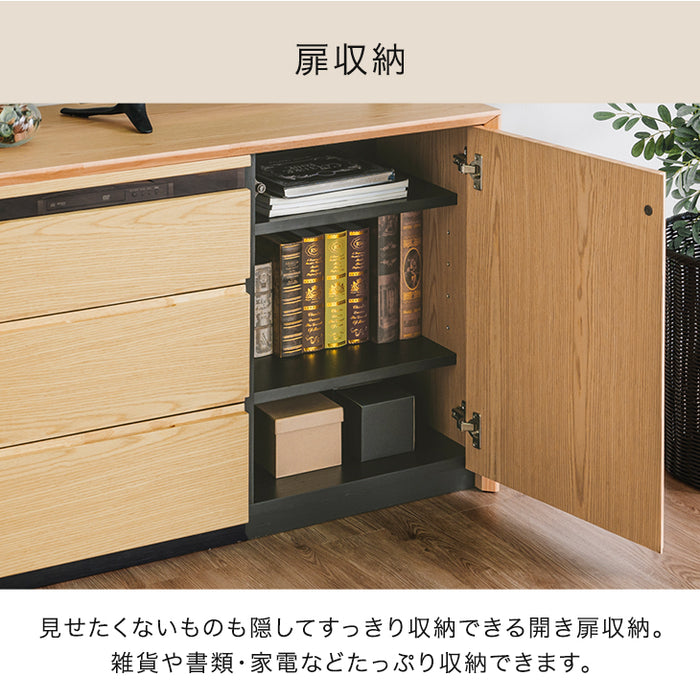 [幅100] サイドボード  完成品 キャビネット チェスト サイドチェスト 収納 飾り棚 扉付き 引き出し【超大型商品】〔71050014〕