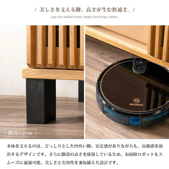 [幅80cm] 完成品 サイドボード キャビネット チェスト サイドチェスト 収納棚 天然木 木製 【超大型商品】〔71050033〕