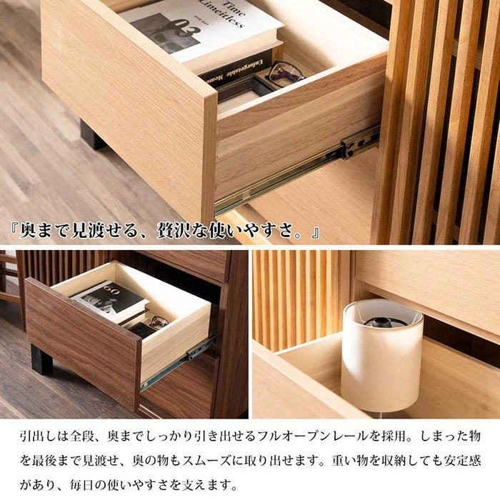 [幅80cm] 完成品 サイドボード キャビネット チェスト サイドチェスト 収納棚 天然木 木製 【超大型商品】〔71050033〕