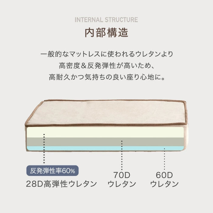 【追加パーツ】オットマン 単品 クッション 足置き シンプル〔71700015〕