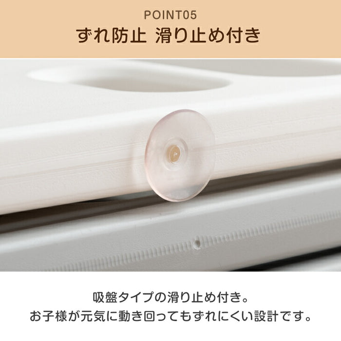 2ドア ベビーサークル 折りたたみ 可愛いクマさん扉付き ハイタイプ 完成品 滑り止め付 ジョイント式〔72500005〕