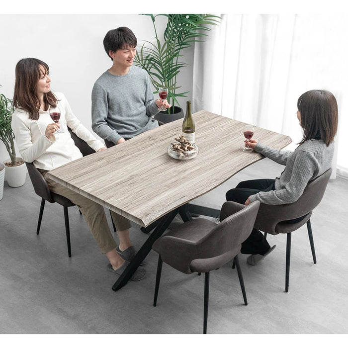 [幅140] ダイニングテーブル 単品 木目 石目 長方形 テーブル ダイニング 4人掛け 木製 北欧 モダン おしゃれ【超大型商品】〔72600070〕