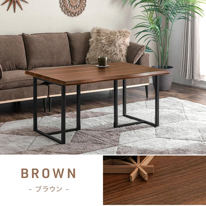 [105×70] 2WAYハイ＆ロー テーブル 高さ調整 52cm 39cm 木目 モダン 北欧 おしゃれ〔72600087〕