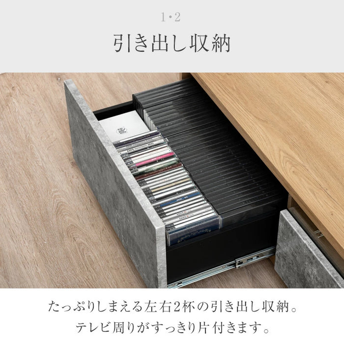 ［幅180］テレビ台 完成品 引出し収納 モダン 北欧 ローボード【超大型商品】〔76600120〕