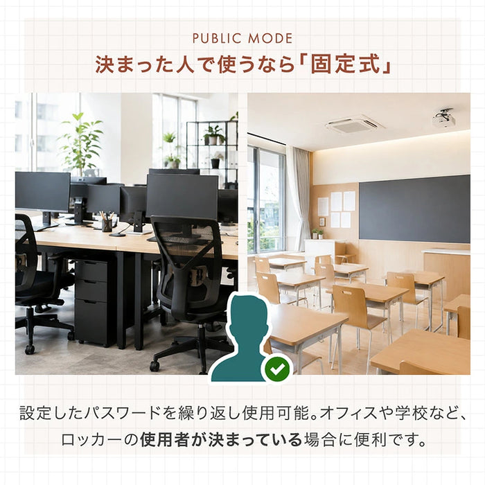 ［法人のお客様・8人用］ダイヤル錠付き 貴重品ロッカー 幅40 奥行28 高さ27 スチール〔99901349〕