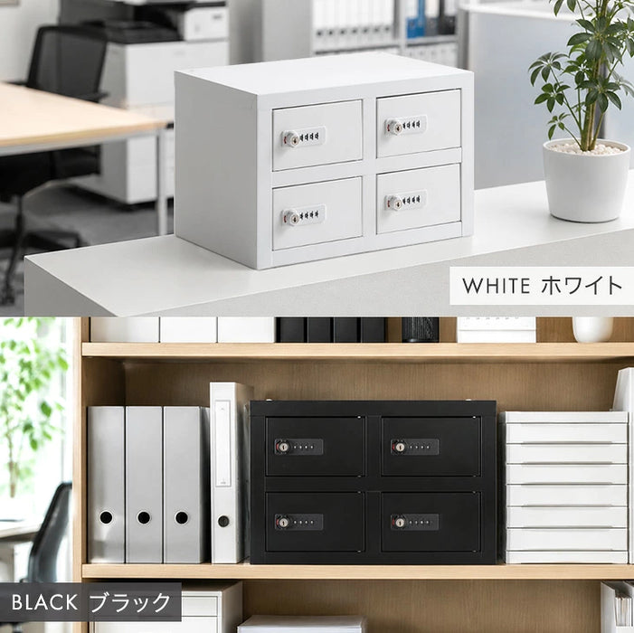 ［法人のお客様・8人用］ダイヤル錠付き 貴重品ロッカー 幅40 奥行28 高さ27 スチール〔99901349〕