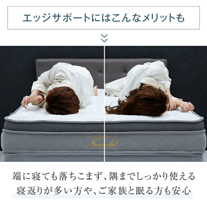 [シングル] 超極厚35cm Wポケットコイルマットレス 抗菌 防ダニ 防臭 3Dメッシュ 体圧分散〔77500005〕