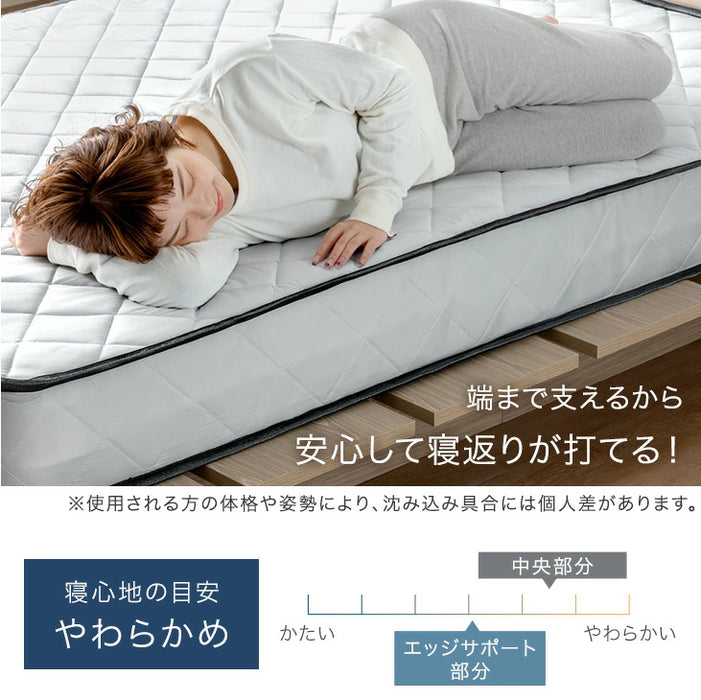 ［シングル］ポケットコイルマットレス 20cm トリプルエッジサポート〔77500119〕