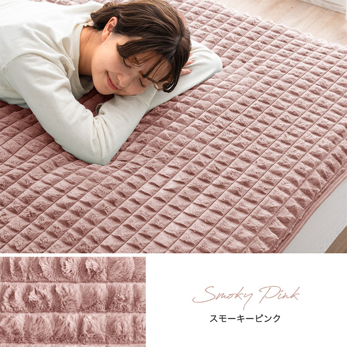 【クリアランス】[シングル] ふわもこ、あったか。洗える 敷きパッド 秋冬用 保温 暖かい 厚手 敷き毛布 軽い mocoair〔80100112〕